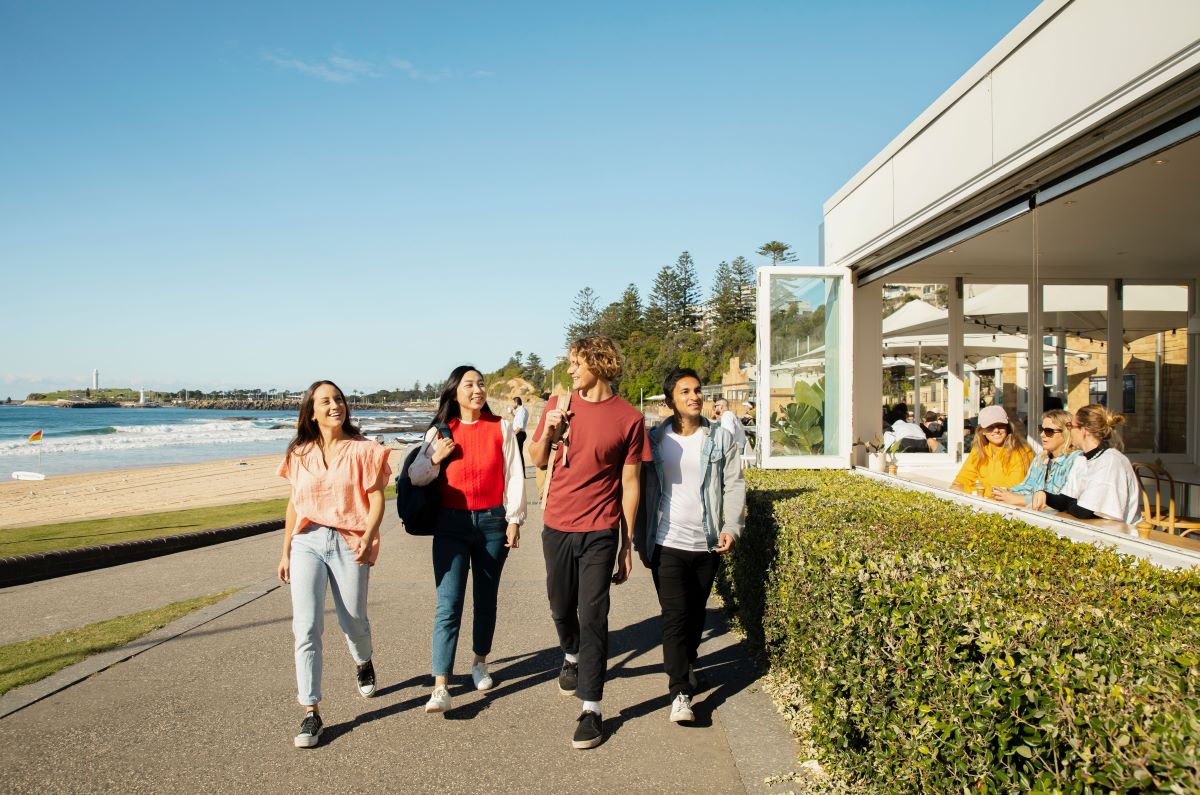 Young people visiting Diggies Cafe in Wollongong