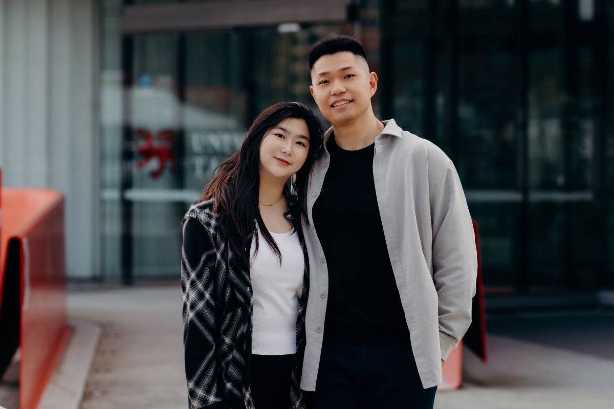 International student Mengzhu and her partner Jingwei